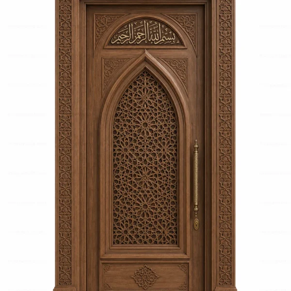 Grand Entrance Islamic Calligraphy Mosque Door – Model DOR-260816-032 front product view