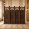 Lattice Wooden Mosque Wall Cladding & Separator – Model WCL-260816-007 shown in a mosque interior
