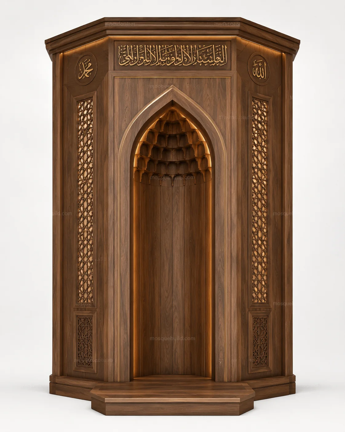 Layered Modern Mosque Mihrab – Model MIH-260816-003 – Main Layered Modern Mosque Mihrab – Model MIH-260816-003 front product view