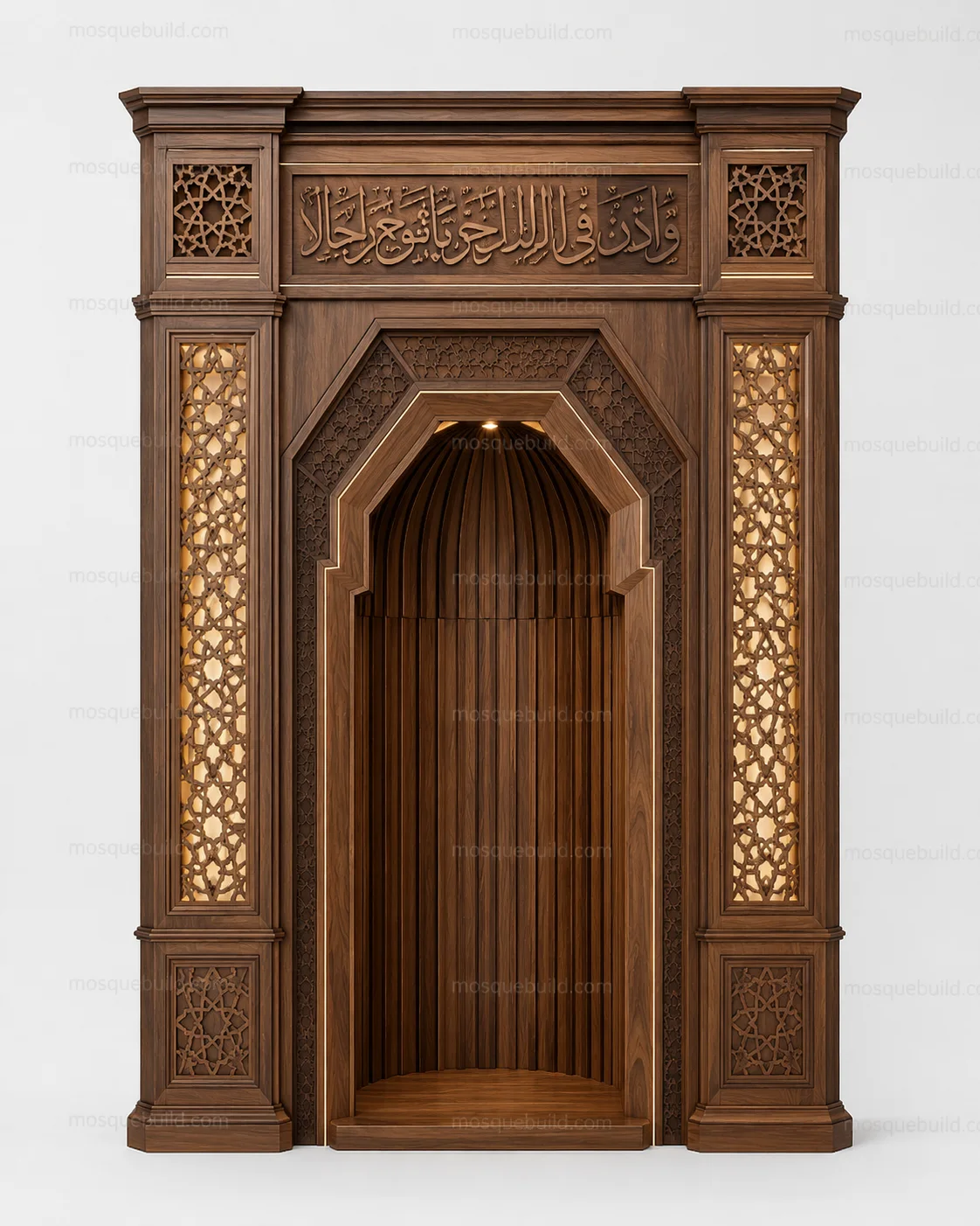 Layered Modern Mosque Mihrab – Model MIH-260816-027 – Main Layered Modern Mosque Mihrab – Model MIH-260816-027 front product view
