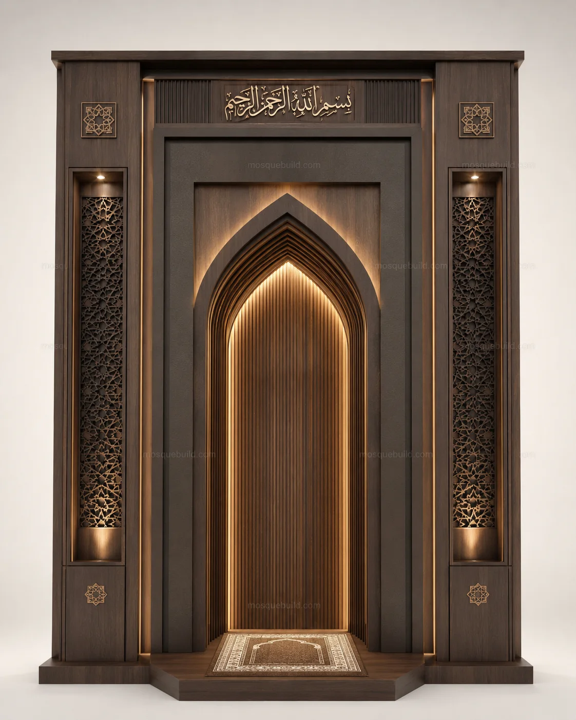 Linear Modern Mosque Mihrab – Model MIH-260816-006 – Main Linear Modern Mosque Mihrab – Model MIH-260816-006 front product view