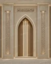 Linear Modern Mosque Mihrab – Model MIH-260816-022 front product view