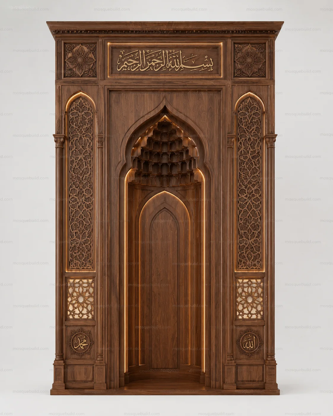 Linear Modern Mosque Mihrab – Model MIH-260816-030 – Main Linear Modern Mosque Mihrab – Model MIH-260816-030 front product view