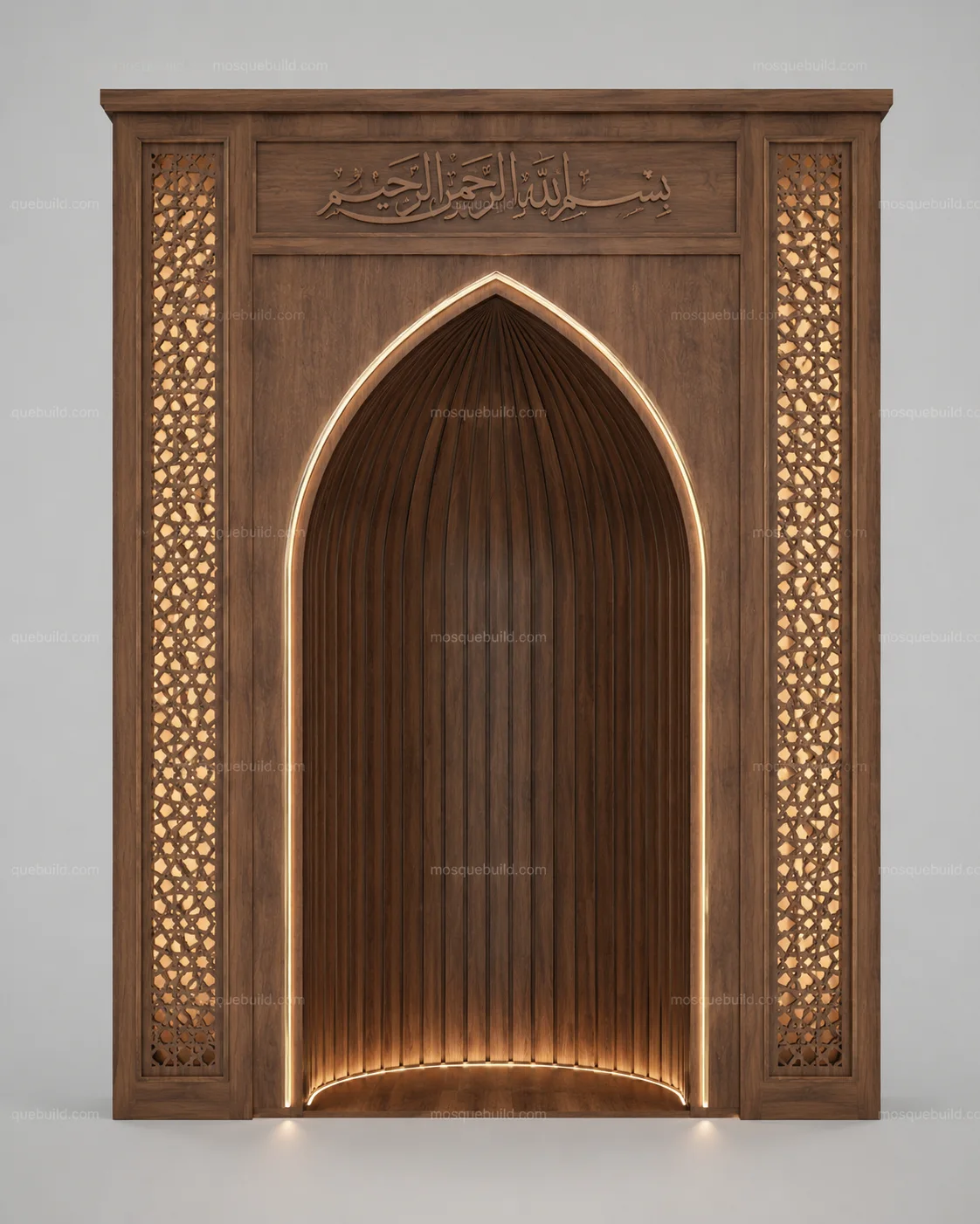 Linear Modern Mosque Mihrab – Model MIH-260816-046 – Main Linear Modern Mosque Mihrab – Model MIH-260816-046 front product view