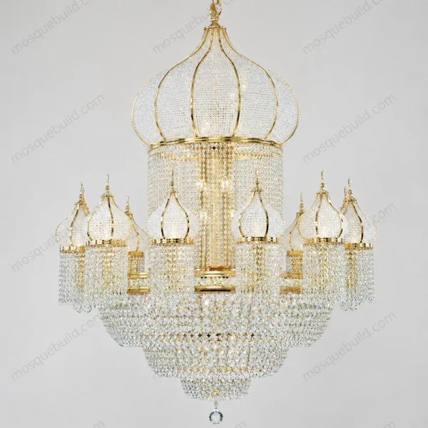 Ottoman Dome Crystal Mosque Chandelier front product view