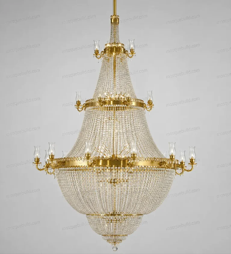 Grand Ottoman Crystal Mosque Chandelier front product view