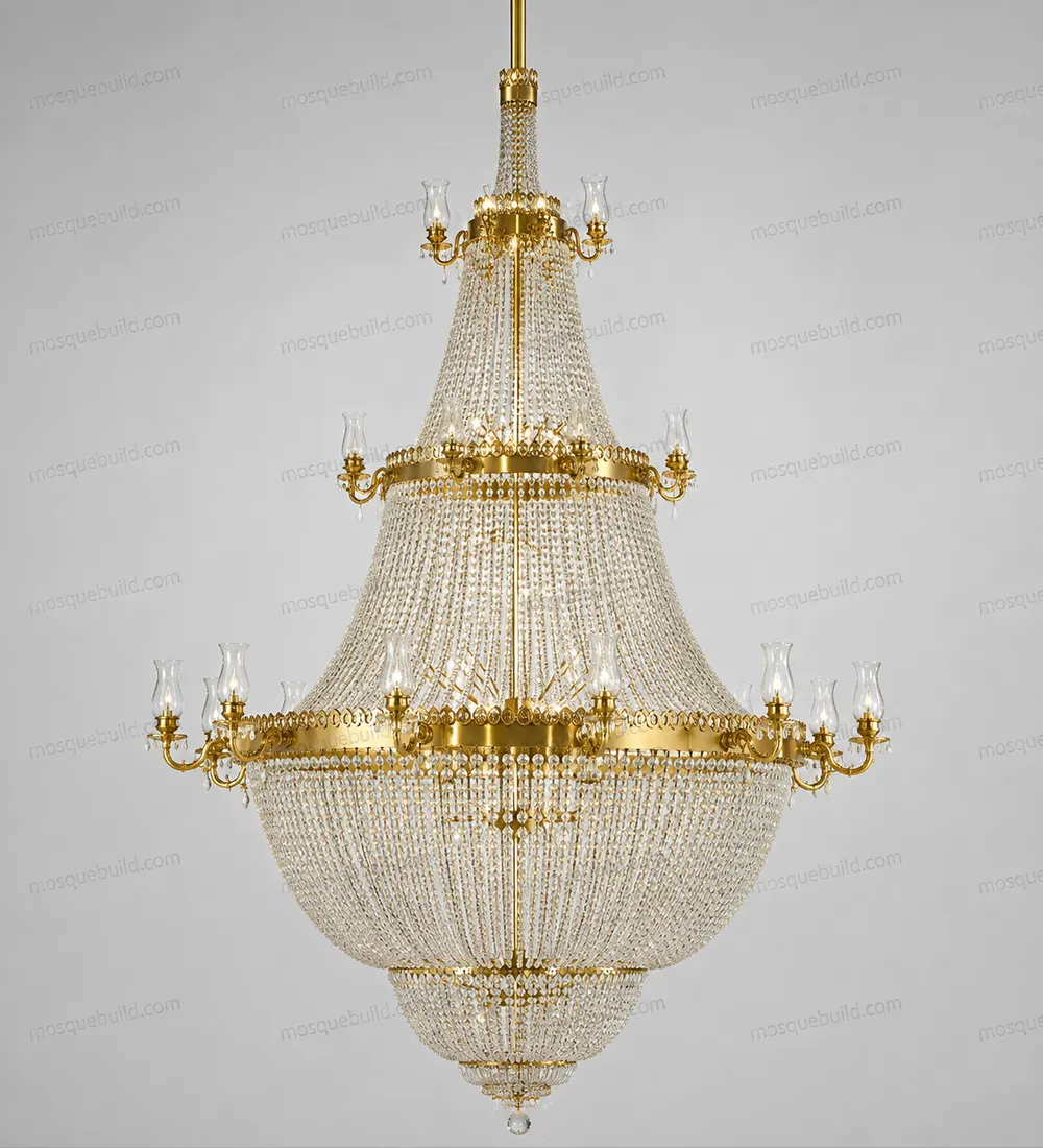 Grand Ottoman Crystal Mosque Chandelier front product view