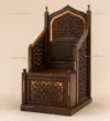 Upholstered Traditional Wooden Mosque Dais / Kursi front product view