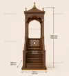 Technical presentation of Open Canopy Wooden Mosque Minbar with project-specific dimensions