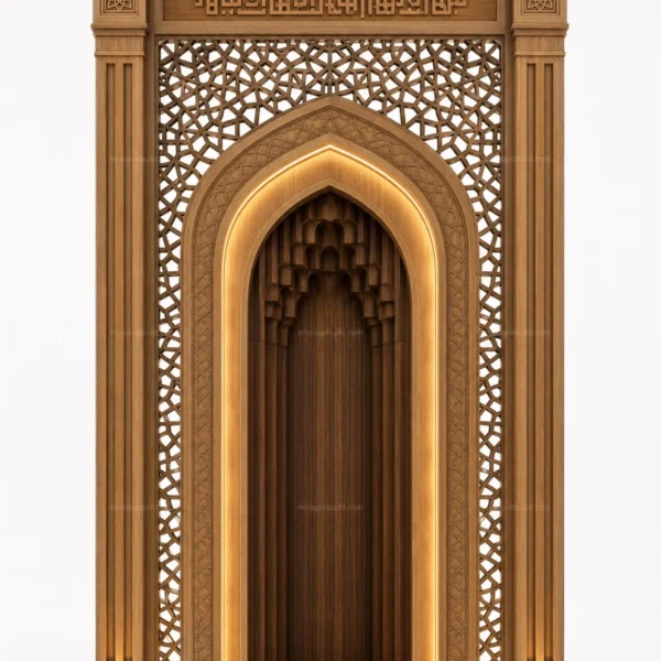 Minimal Modern Mosque Mihrab – Model MIH-260816-004 front product view