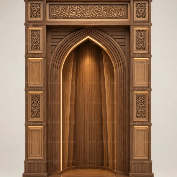 Minimal Modern Mosque Mihrab – Model MIH-260816-028 front product view