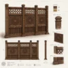 Modular Wooden Mosque Wall Cladding & Separator – Model WCL-260816-004 technical presentation with project-specific dimensions