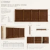 Panelled Wooden Mosque Wall Cladding & Separator – Model WCL-260816-008 technical presentation with project-specific dimensions