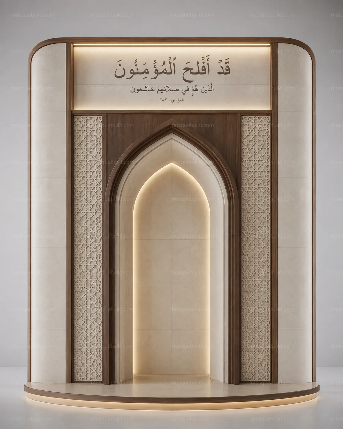 Refined Modern Mosque Mihrab – Model MIH-260816-024 – Main Refined Modern Mosque Mihrab – Model MIH-260816-024 front product view