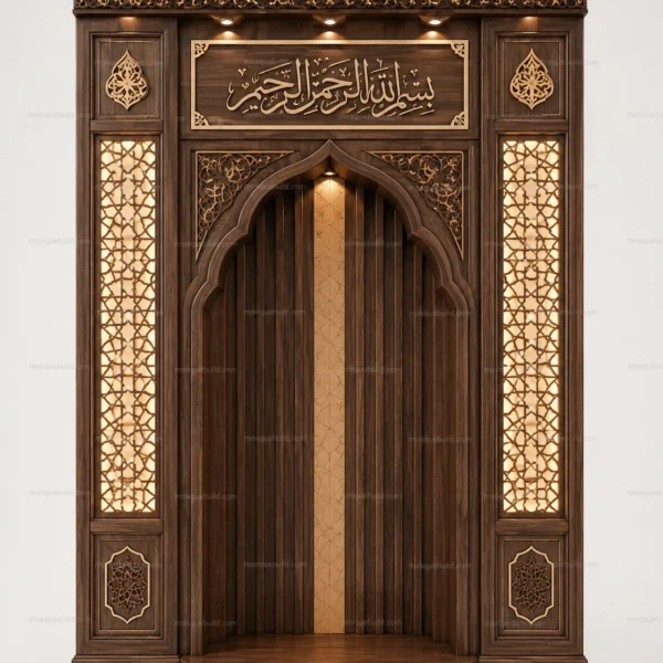 Refined Modern Mosque Mihrab – Model MIH-260816-032 front product view
