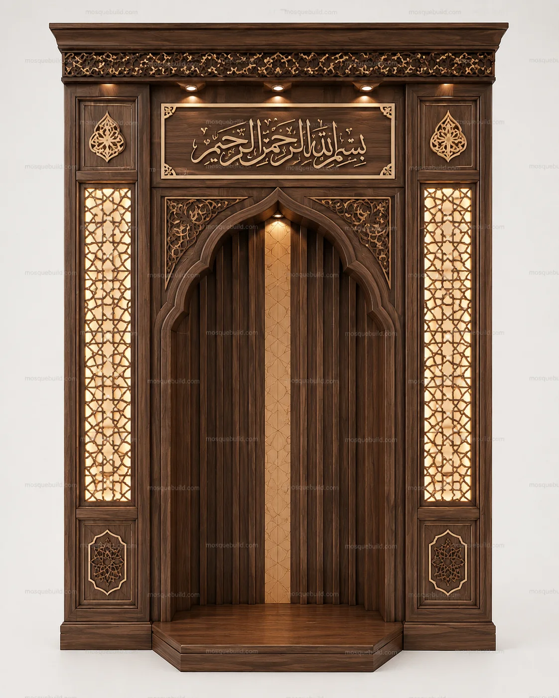 Refined Modern Mosque Mihrab – Model MIH-260816-032 – Main Refined Modern Mosque Mihrab – Model MIH-260816-032 front product view