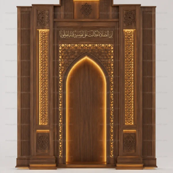 Refined Modern Mosque Mihrab – Model MIH-260816-040 front product view