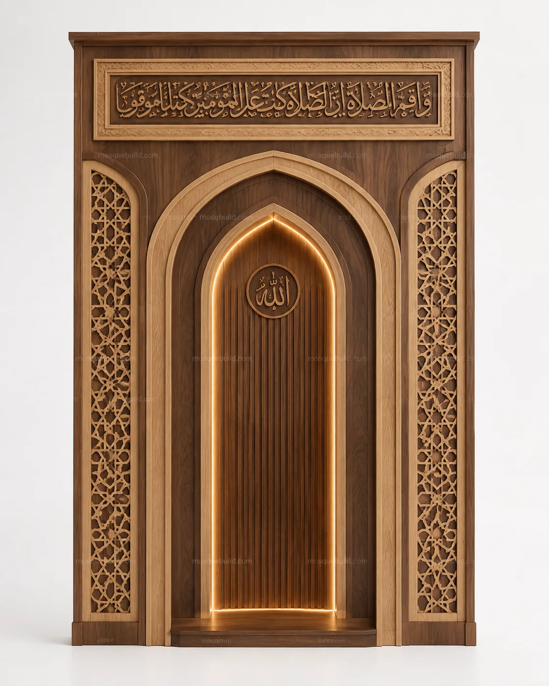 Refined Modern Mosque Mihrab – Model MIH-260816-048 – Main Refined Modern Mosque Mihrab – Model MIH-260816-048 front product view