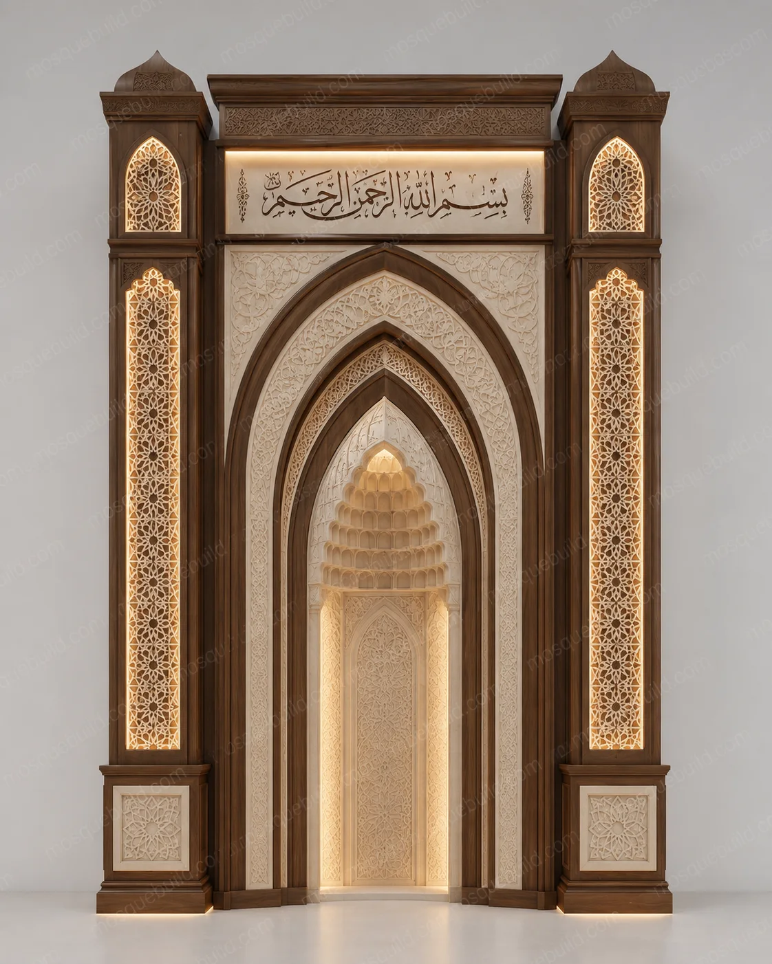 Sculptural Modern Mosque Mihrab – Model MIH-260816-021 – Main Sculptural Modern Mosque Mihrab – Model MIH-260816-021 front product view