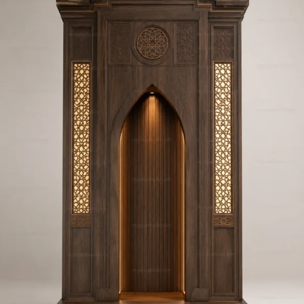 Sculptural Modern Mosque Mihrab – Model MIH-260816-029 front product view