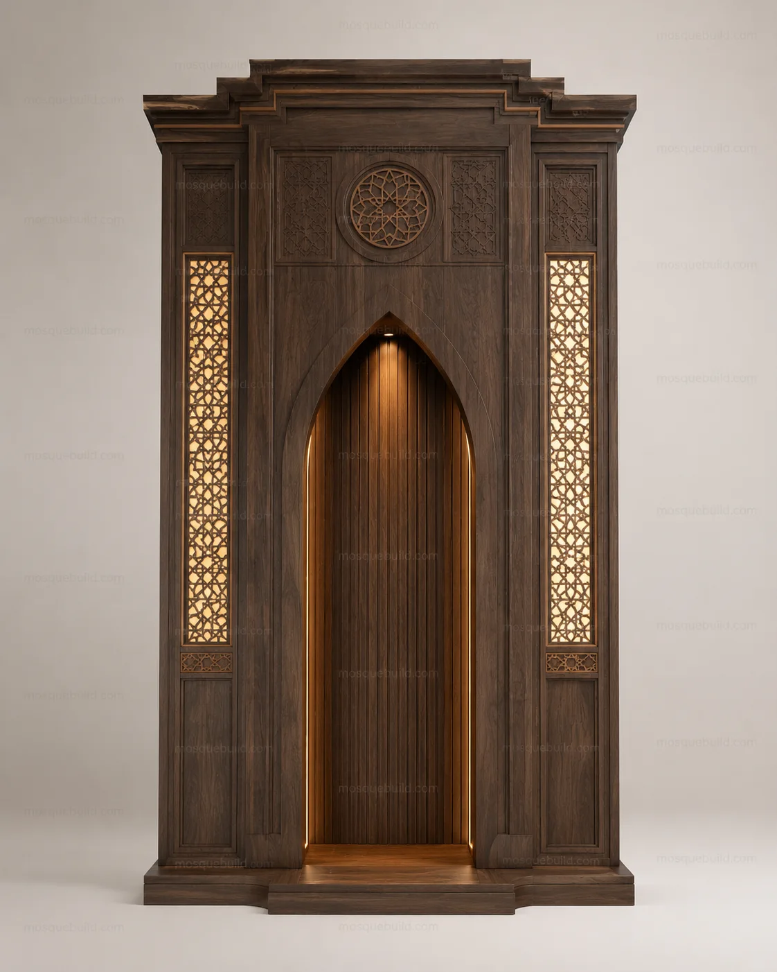 Sculptural Modern Mosque Mihrab – Model MIH-260816-029 – Main Sculptural Modern Mosque Mihrab – Model MIH-260816-029 front product view