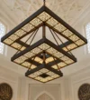Layered Islamic Geometric Square Chandelier - 5