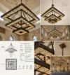Layered Islamic Geometric Square Chandelier - 7