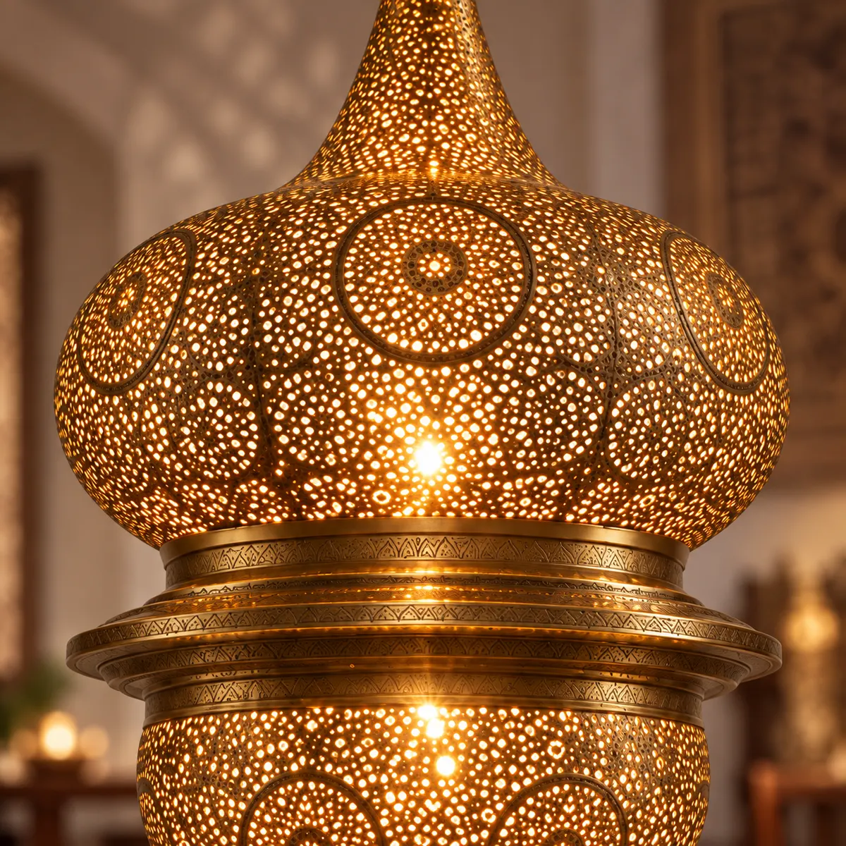 Perforated Ottoman Pendant Chandelier - 1