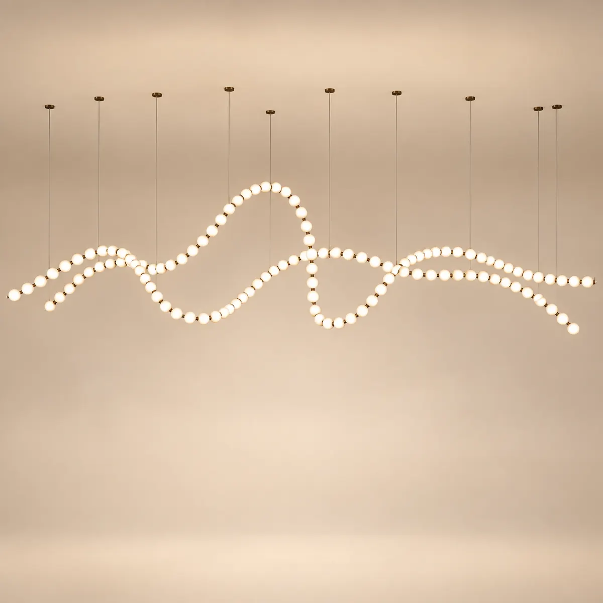 Sculptural Wave Globe Chandelier - 1