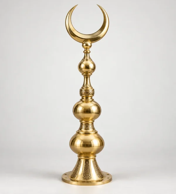 Mb Alm 01 01 Classic Ottoman Gold Crescent Finial | MosqueBuild custom mosque minaret or dome crescent finial