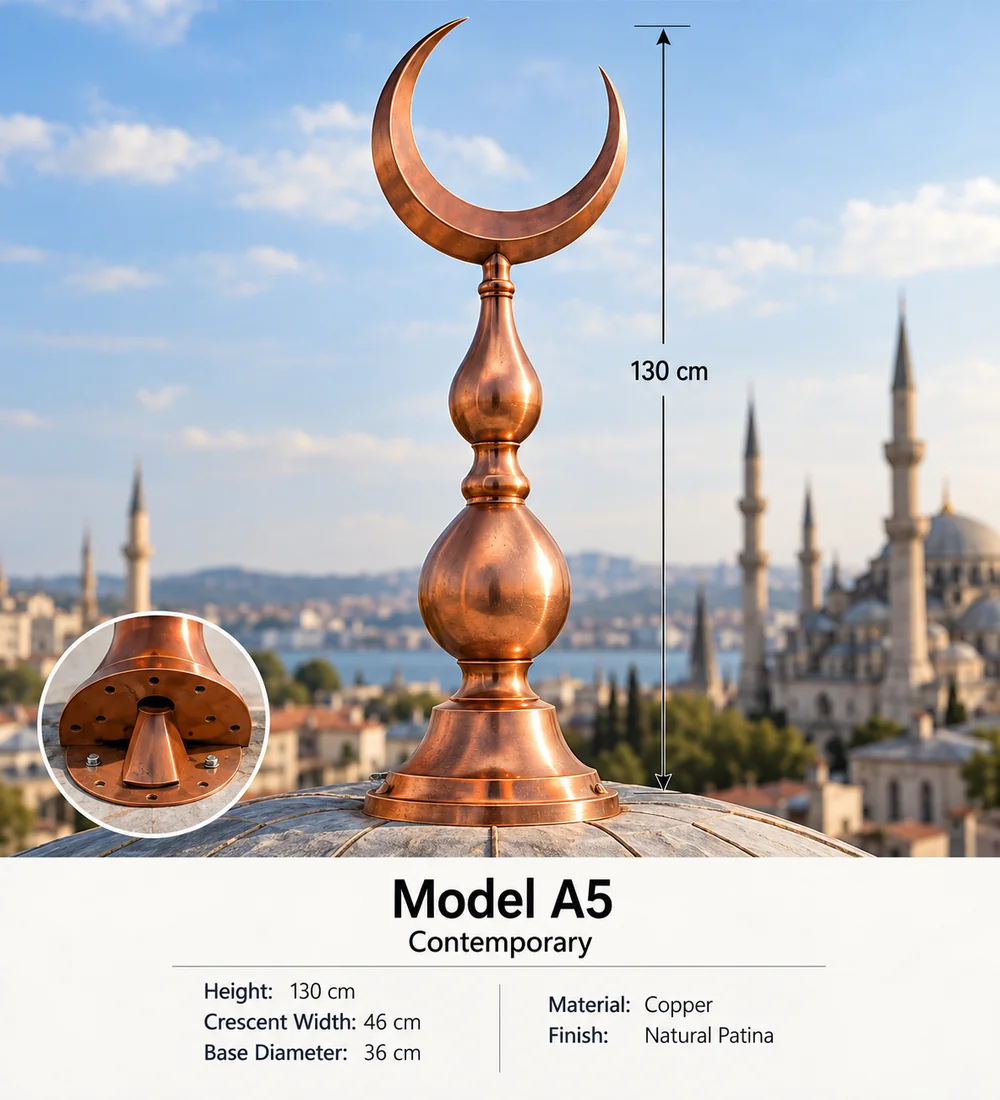 mosquebuild-mb-alm-03-a05-contemporary-copper-crescent-finial Mb Alm 03 a05 Contemporary Copper Crescent Finial | MosqueBuild custom decorative mosque crescent finial
