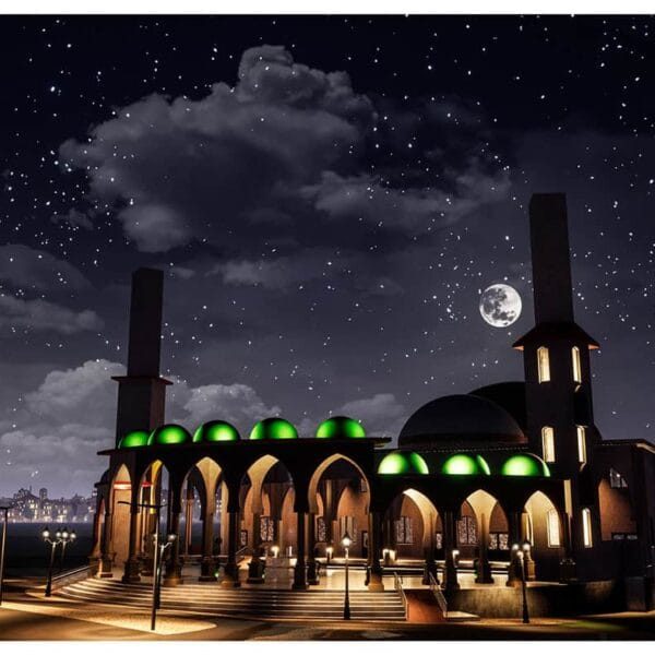 Vue de détail 8 pour le projet de mosquée : Projet de conception de mosquée – de style Scarlatina – capacité de 500 personnes – 054