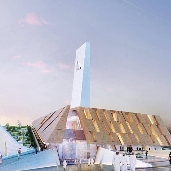 Projet de conception de mosquée – pyramidal – capacité de 400 personnes – 052 – Vue détaillée 1