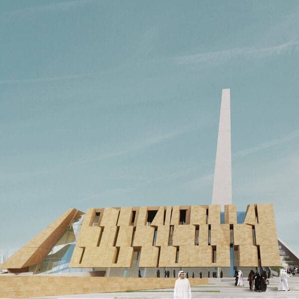 Projet de conception de mosquée – pyramidal – capacité de 400 personnes – 052 – Vue détaillée 3