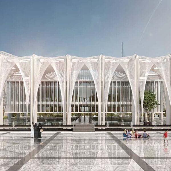 Projet de conception de mosquée – inspiré d’une cascade – capacité de 400 personnes – 053 – Vue détaillée 4