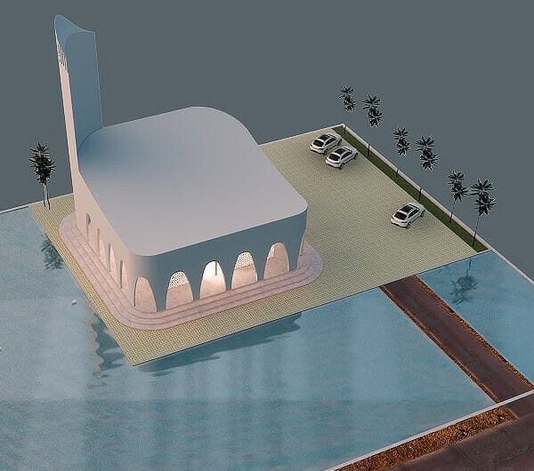 Island Mosque Design Project (100 People Capacity) - 042 – Detail View 3