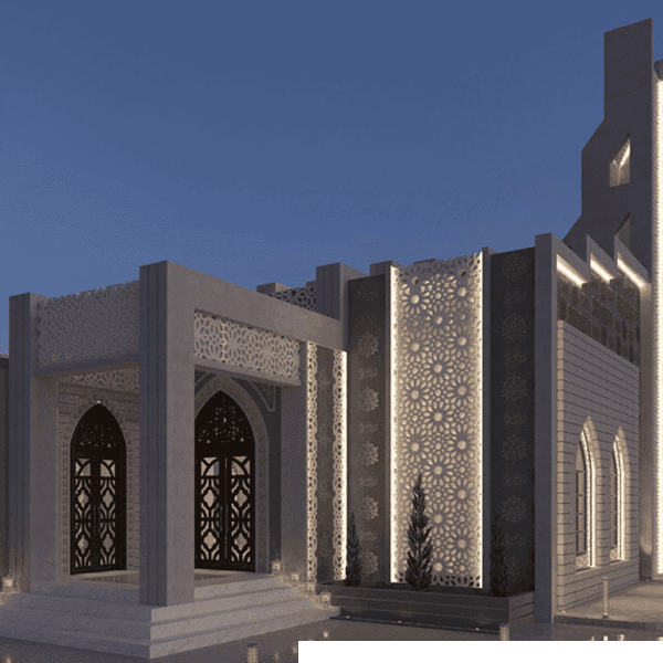 Stair Style Mosque Design Project (100 People Capacity) - 035