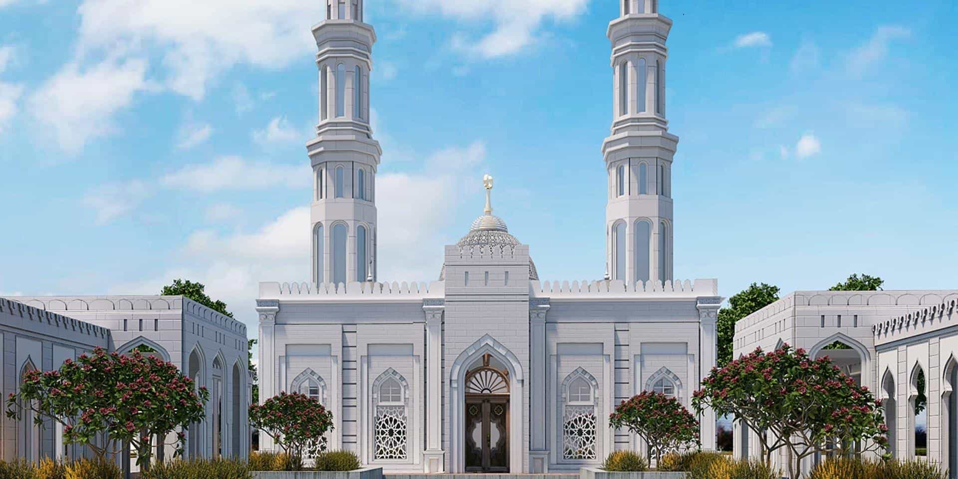 Palace Mosque Design Project (600 People Capacity) - 027 | MosqueBuild Cami Tasarım Projesi – 600 Kişilik