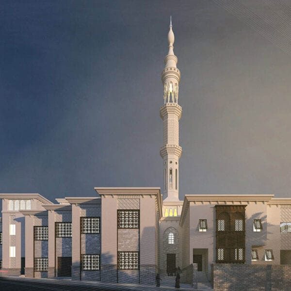 Projet de conception de mosquée – à arcs – capacité de 200 personnes – 055 – Vue détaillée 6