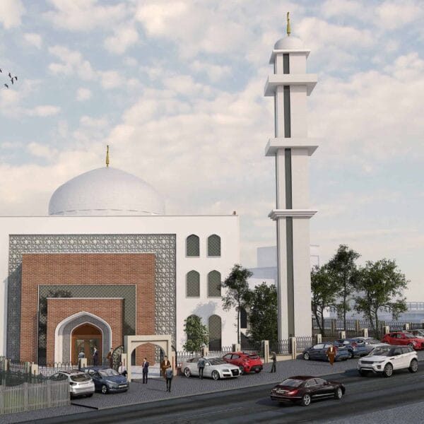 White Minaret Mosque Design Project (400 People Capacity) - 068