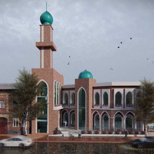 Red Brick Mosque Design Project (400 People Capacity) - 069