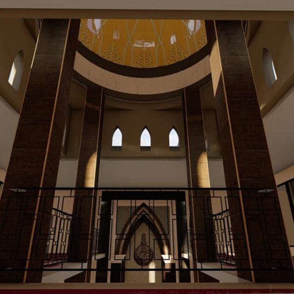 Projet de conception de mosquée – pour une mosquée de village – capacité de 100 personnes – 071 – Vue détaillée 4