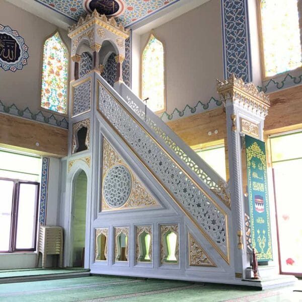 Gilded Marble Mosque Minbar
