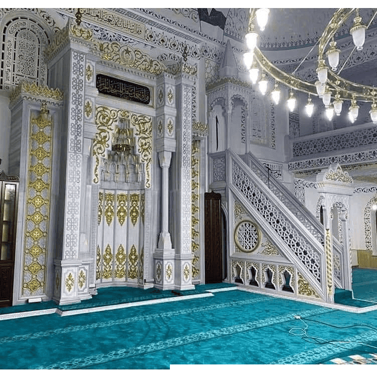 Marble Mosque Minbar – MP-03 | MosqueBuild منبر مسجد رخامي – موديل MP-03
