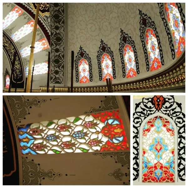 Custom Stained Glass Mosque Window – SGW-01