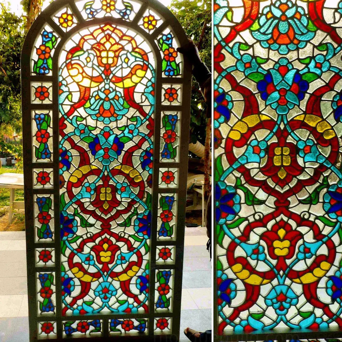 Custom Stained Glass Mosque Window – SGW-03 | MosqueBuild на заказ Витражное окно для мечети – модель SGW-03