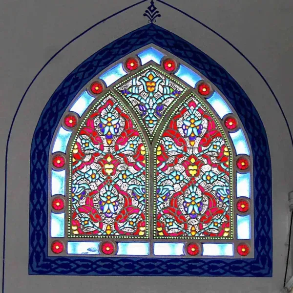 Custom Stained Glass Mosque Window – SGW-05