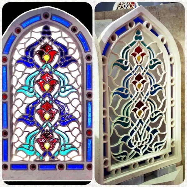 Custom Stained Glass Mosque Window – SGW-06