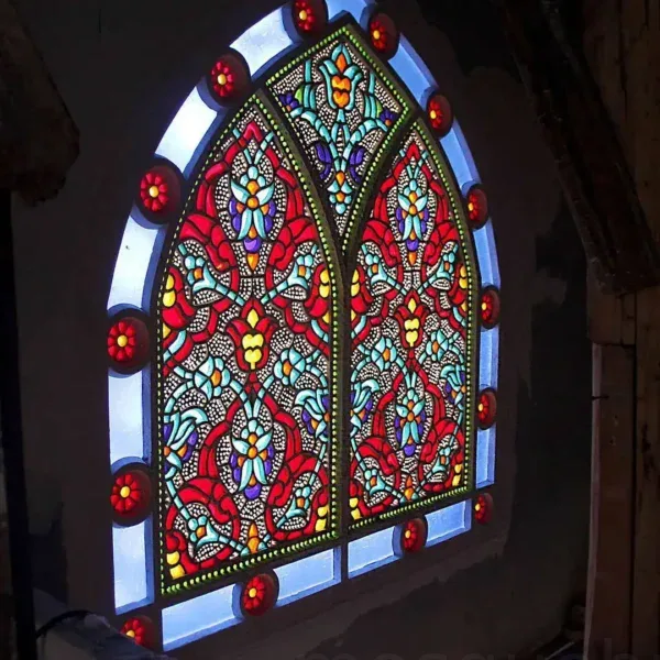 Custom Stained Glass Mosque Window – SGW-08