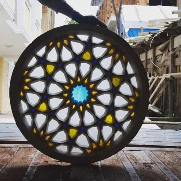 Custom Stained Glass Mosque Window – SGW-17
